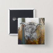 羊 缶バッジ (正面&裏面)