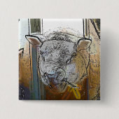 羊 缶バッジ (正面)