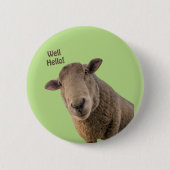 羊 缶バッジ (正面)