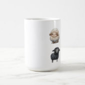 羊、羊、幸せ コーヒーマグカップ (中央)
