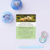 羊、農家&肉屋の広告 チラシ (シングル)