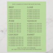 羊、農家＆肉屋の広告 チラシ (裏面)