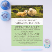 羊、農家＆肉屋の広告 チラシ (シングル)