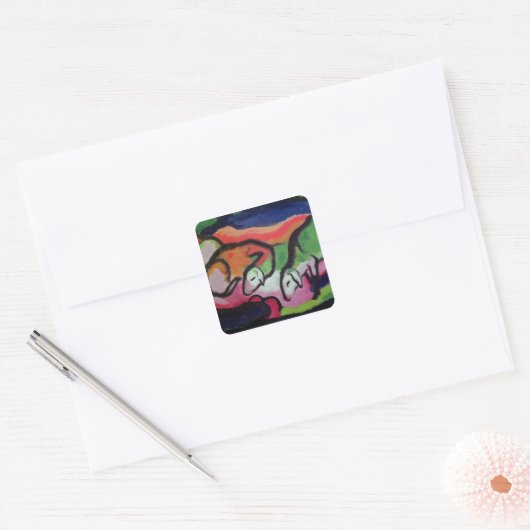 羊， 1912 スクエアシール (封筒)