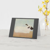 羊（Milton Avery著） カード (黄色い花)