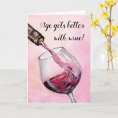 美おもしろいしい水の色の絵を描誕生日カード カード (黄色い花)