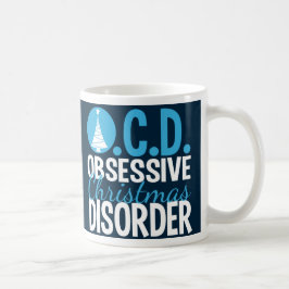 美おもしろいしい青いクリスマスツリー コーヒーマグカップ