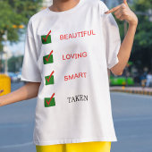 美おもしろいしく愛し頭が切れるた彼女 Tシャツ