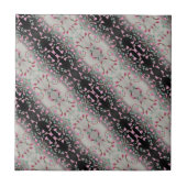 美かわいらししいピンクと黒 タイル (正面)