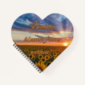 美が咲き誇るハート スパイラル ノート (正面)