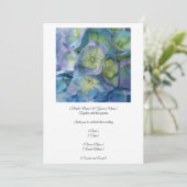 美しいあじさい花で仲間を発表 招待状 (スタンド正面)