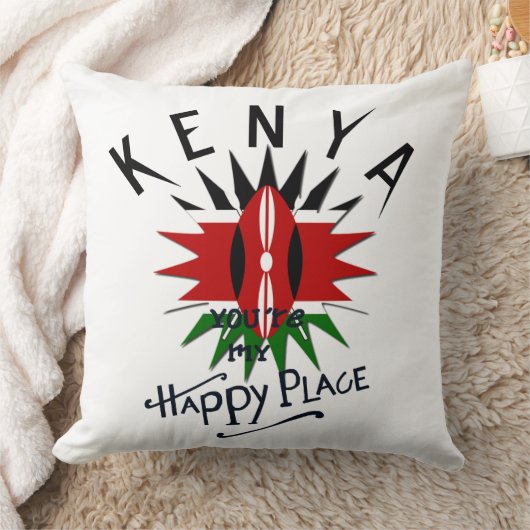 美しいあなたが私の幸せな場所ケニア クッション (ブランケット)