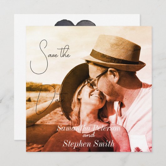 美しいあなたの写真日付を保存 セーブザデート (正面/裏面)