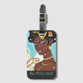 美しいあなた荷物タグ(アクアレタリング) ラゲッジタグ (正面縦)