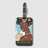 美しいあなた荷物タグ(黄色レタリング) ラゲッジタグ (正面縦)