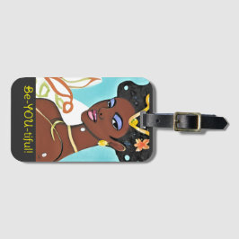 美しいあなた荷物タグ(黄色レタリング) ラゲッジタグ