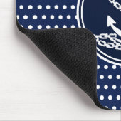 美しいいかり、青と白の海洋スタイル マウスパッド (コーナー)