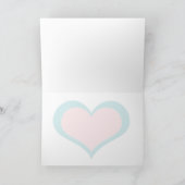 美しいいちごのカップルの挨拶状 カード (内部)