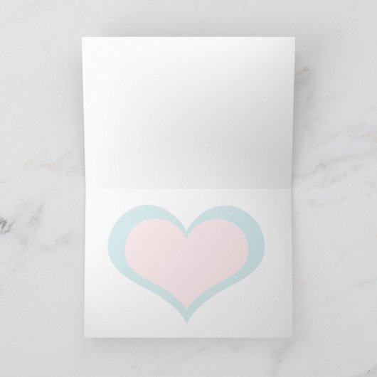 美しいいちごのカップルの挨拶状 カード (内部)