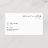 美しいおいしいデザートカフェ – 名刺 (裏面)