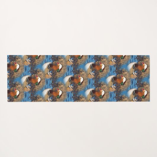 美しいおしゃべりマンダリンダックオンザレイク ヨガマット (裏面(横))