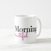 美しいおはよう コーヒーマグカップ (正面右)