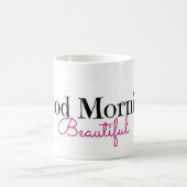 美しいおはよう コーヒーマグカップ (中央)