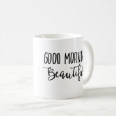 美しいおはよう コーヒーマグカップ (正面右)