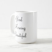 美しいおはよう コーヒーマグカップ (正面左)