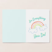 美しいおめでとう虹 箔カード (内部)