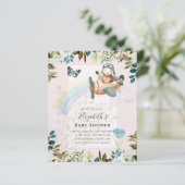 美しいおもしろいパイロット男の赤ちゃんシャワー招待状 (スタンド正面)