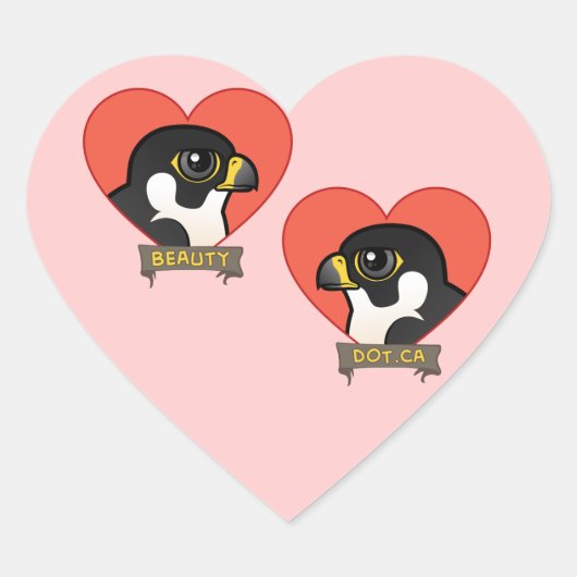 美しいおよびドット.Caハート ハートシール (正面)
