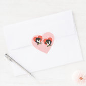 美しいおよびドット.Caハート ハートシール (封筒)