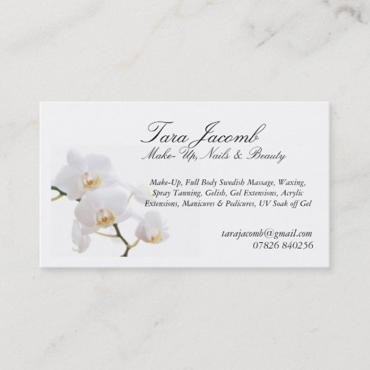 、美しいおよびネイル構成して下さい 名刺 (正面)