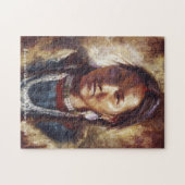 美しいおよび気品のネイティブアメリカン(ユート語)のパズル ジグソーパズル (横)