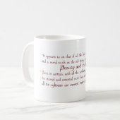 美しいおよび獣の引用文のマグ コーヒーマグカップ (正面左)