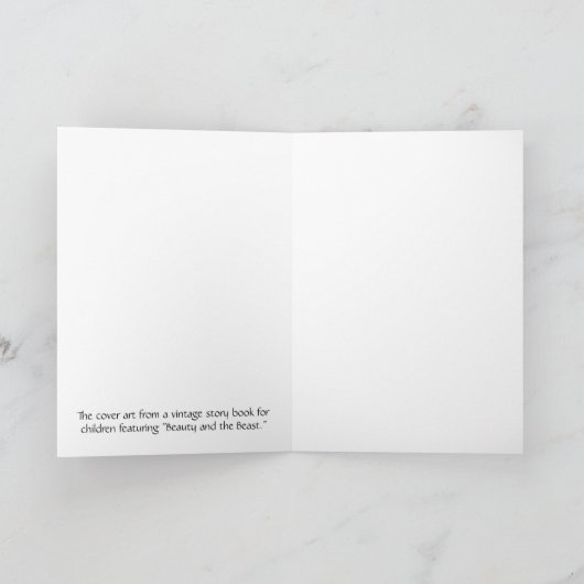 美しいおよび獣の挨拶状 カード (内部)