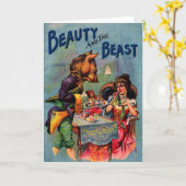 美しいおよび獣の挨拶状 カード (黄色い花)