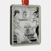 美しいおよび獣1874年(litho) (b/wの写真) メタルオーナメント (右)