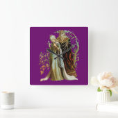 美しいおよび獣 スクエア壁時計 (ホーム)