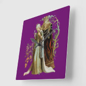 美しいおよび獣 スクエア壁時計 (傾斜)