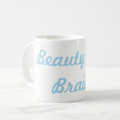 美しいおよび頭脳のマグ コーヒーマグカップ (正面左)