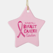 美しいお母さんの乳癌の生存者のオーナメント セラミックオーナメント (右)