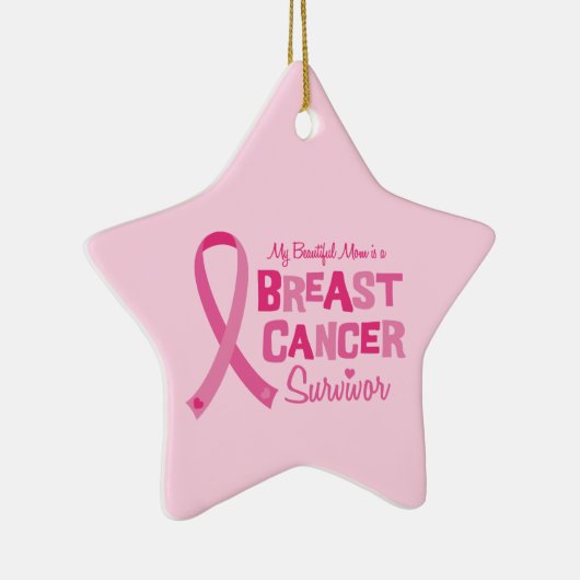美しいお母さんの乳癌の生存者のオーナメント セラミックオーナメント (右)