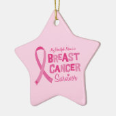 美しいお母さんの乳癌の生存者のオーナメント セラミックオーナメント (左)