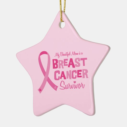 美しいお母さんの乳癌の生存者のオーナメント セラミックオーナメント (左)