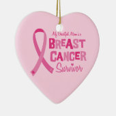 美しいお母さんの乳癌の生存者のオーナメント セラミックオーナメント (右)