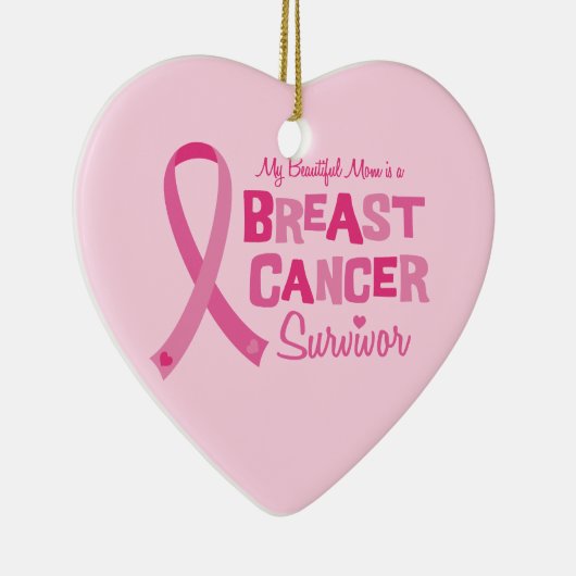 美しいお母さんの乳癌の生存者のオーナメント セラミックオーナメント (右)