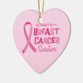 美しいお母さんの乳癌の生存者のオーナメント セラミックオーナメント (左)