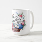 美しいお母さんの日おめでとうママ コーヒーマグカップ (正面右)